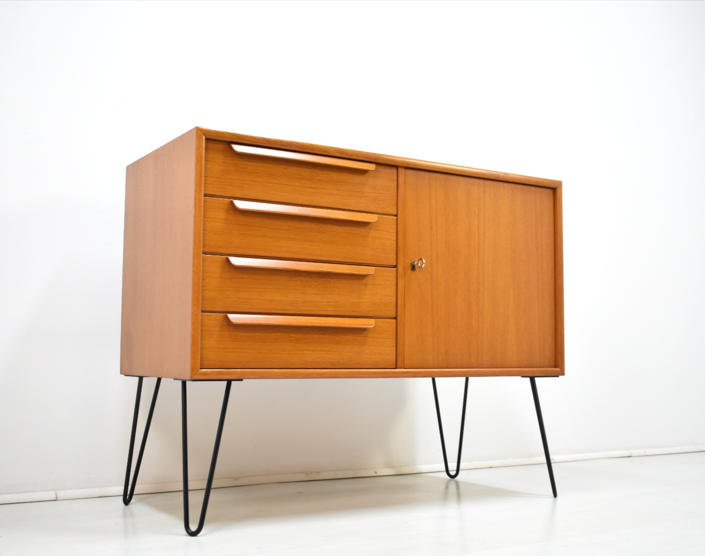 WK Möbel Kommode Teak Sideboard Danish Design Mid Century